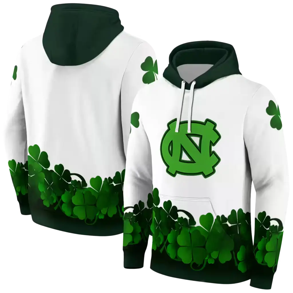 north carolina tar heels lucky motif white green hoodie fashion forward north carolina tar heels lucky motif white green hoodie fashion forward