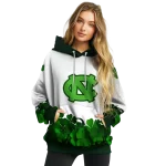 north carolina tar heels lucky motif white green hoodie best selling
