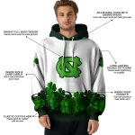 north carolina tar heels lucky motif white green hoodie best selling
