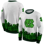 north carolina tar heels lucky motif white green hoodie best selling