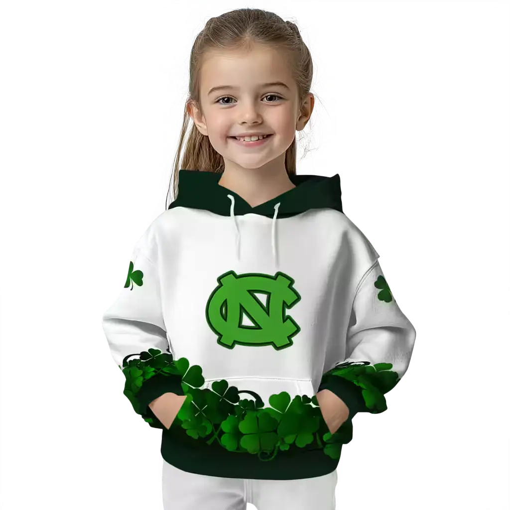 north carolina tar heels lucky motif white green hoodie top rated north carolina tar heels lucky motif white green hoodie top rated
