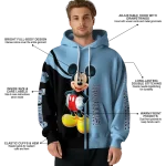 north carolina tar heels mickey mouse light blue black hoodie best selling