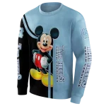 north carolina tar heels mickey mouse light blue black hoodie best selling