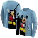 north carolina tar heels mickey mouse light blue black hoodie best selling