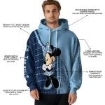 north carolina tar heels minnie mouse light blue hoodie best selling