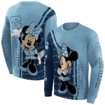 north carolina tar heels minnie mouse light blue hoodie best selling
