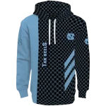 north carolina tar heels monogram pattern light blue hoodie best selling