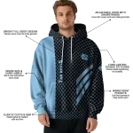 north carolina tar heels monogram pattern light blue hoodie best selling