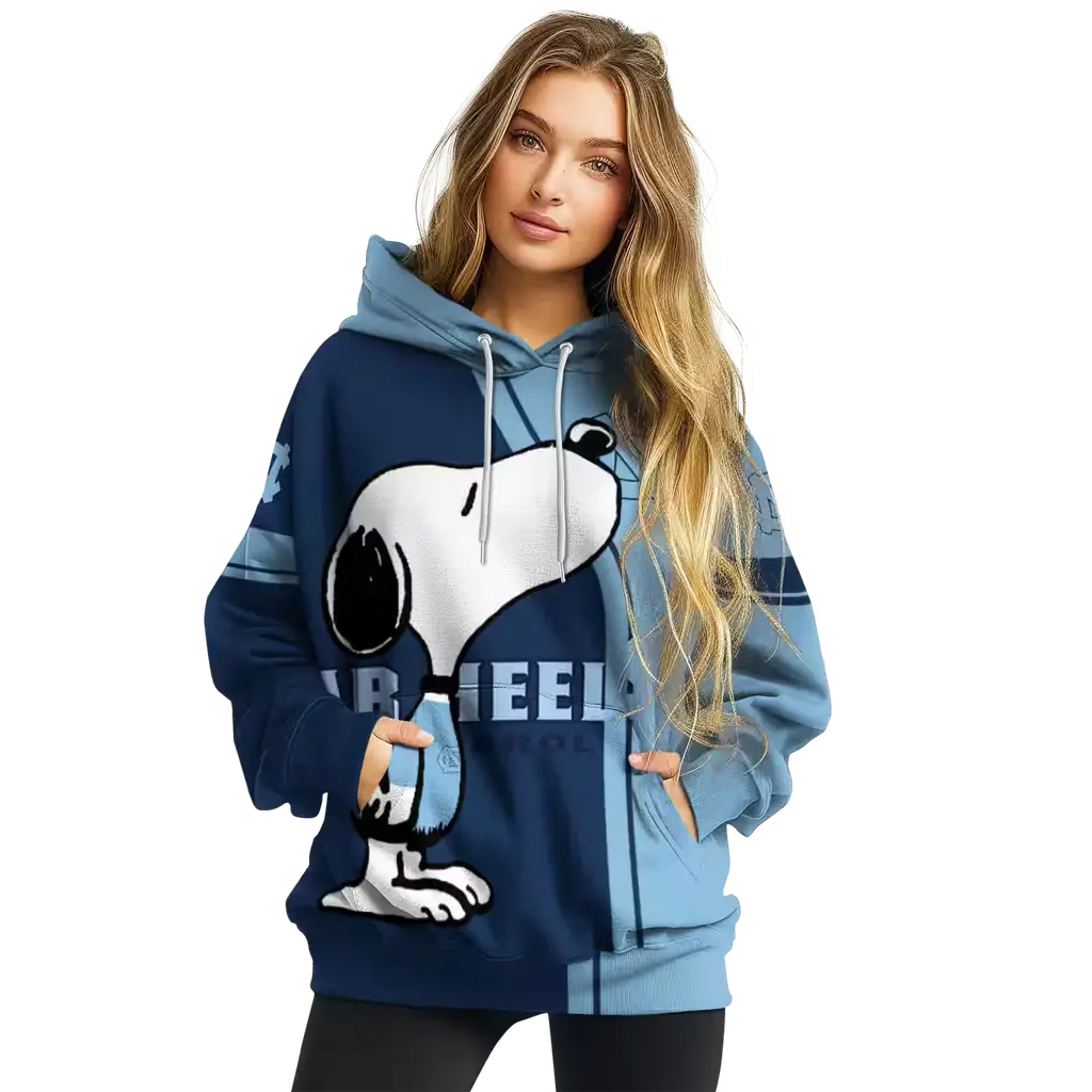 north carolina tar heels playful snoopy light blue hoodie high quality north carolina tar heels playful snoopy light blue hoodie high quality