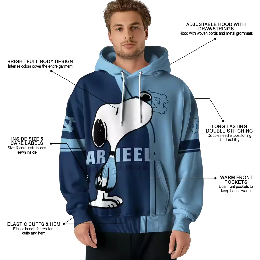 north carolina tar heels playful snoopy light blue hoodie latest model north carolina tar heels playful snoopy light blue hoodie latest model