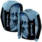 north carolina tar heels skull motif light blue black hoodie best selling