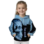 north carolina tar heels skull motif light blue black hoodie best selling