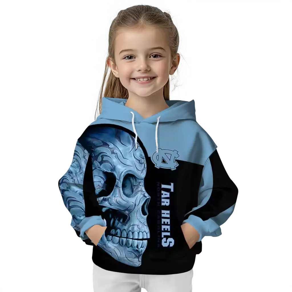 north carolina tar heels skull motif light blue black hoodie top rated north carolina tar heels skull motif light blue black hoodie top rated