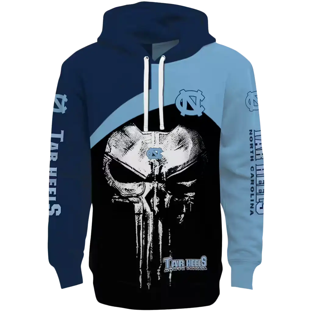 north carolina tar heels skull punisher navy blue black hoodie best selling north carolina tar heels skull punisher navy blue black hoodie best selling