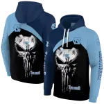 north carolina tar heels skull punisher navy blue black hoodie best selling
