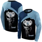 north carolina tar heels skull punisher navy blue black hoodie best selling