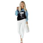 north carolina tar heels skull punisher navy blue black hoodie best selling