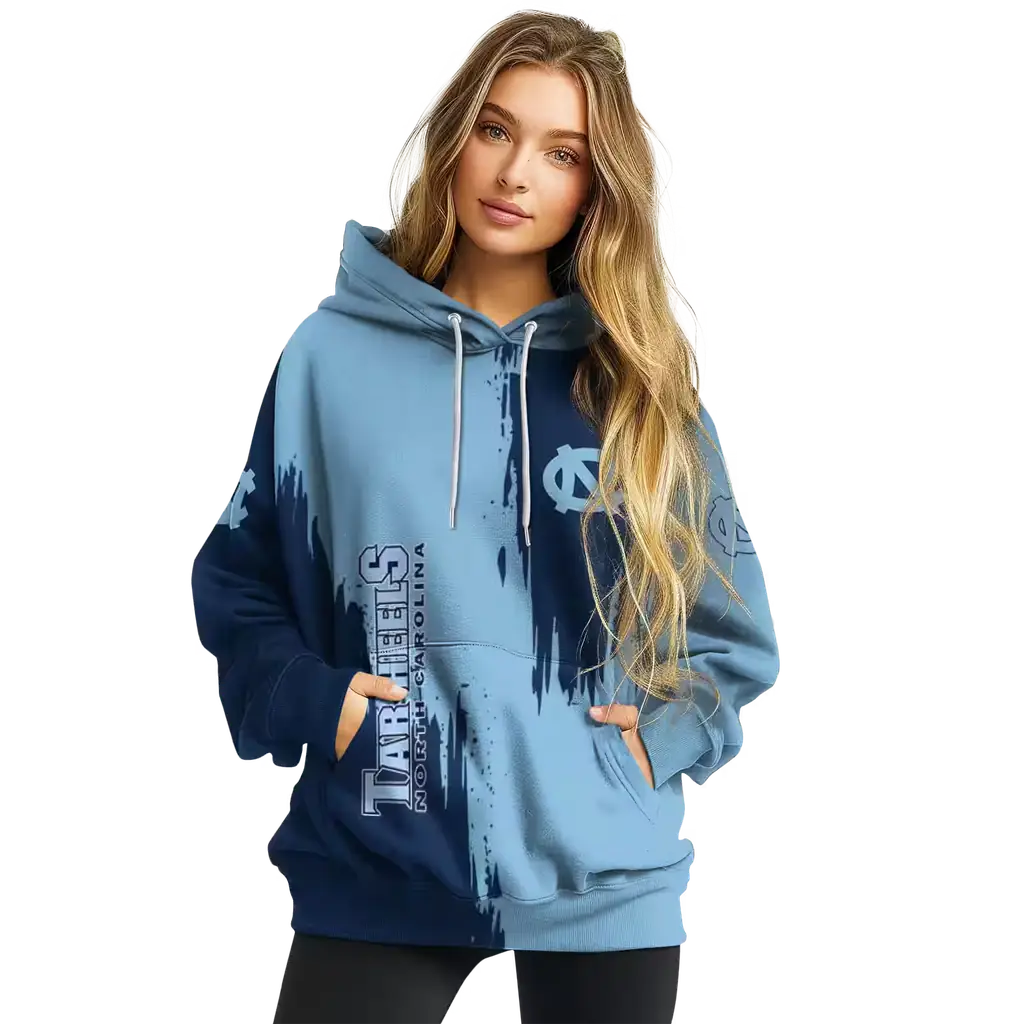 north carolina tar heels splatter effect light blue hoodie high quality north carolina tar heels splatter effect light blue hoodie high quality
