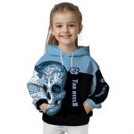 north carolina tar heels sugar skull light blue black hoodie best selling