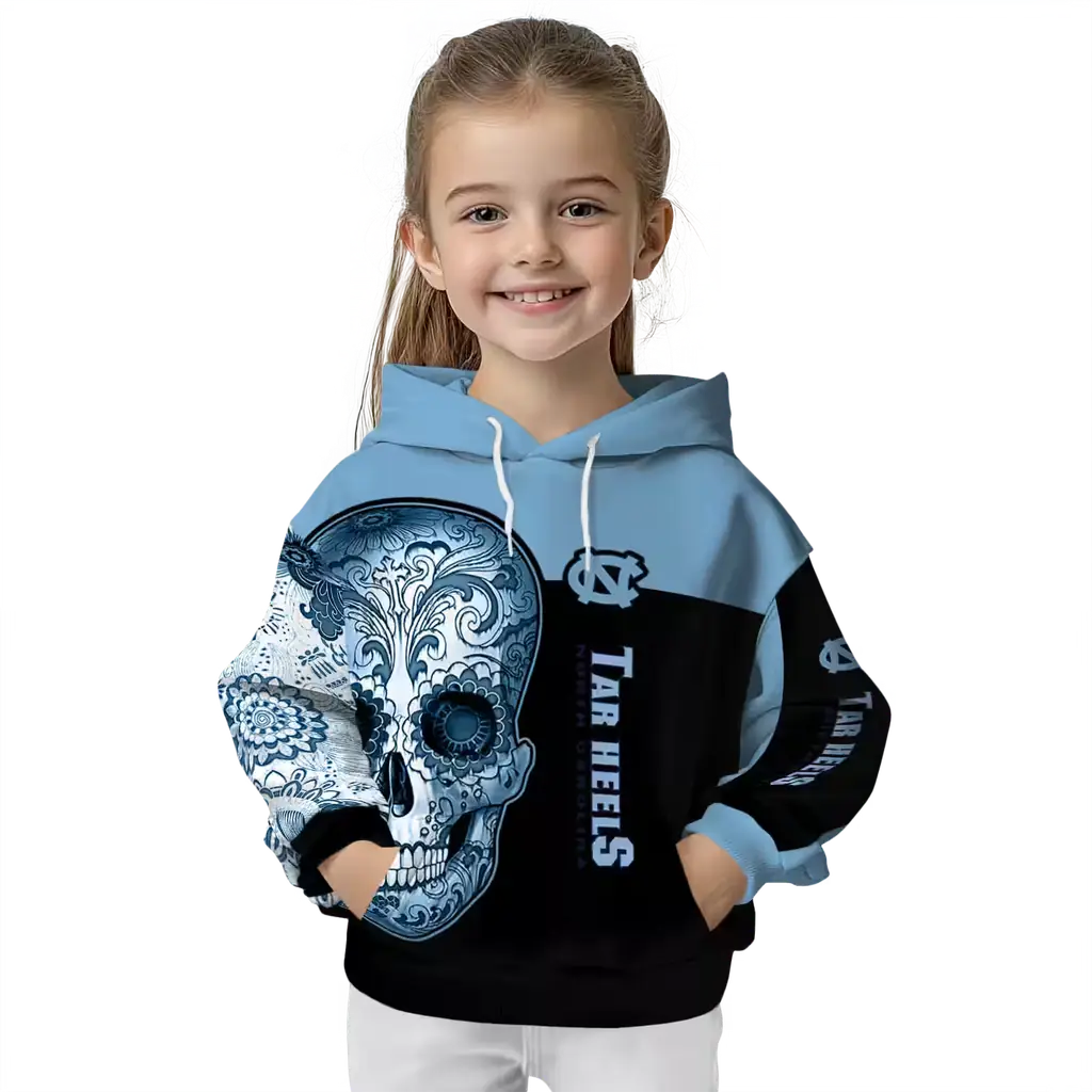north carolina tar heels sugar skull light blue black hoodie top rated north carolina tar heels sugar skull light blue black hoodie top rated