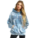 north carolina tar heels tie dye pattern light blue hoodie best selling