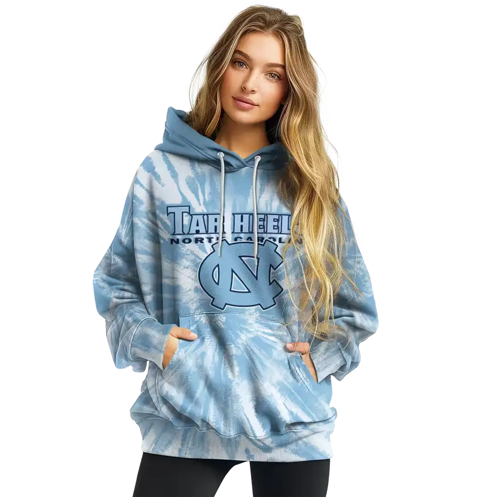 north carolina tar heels tie dye pattern light blue hoodie high quality north carolina tar heels tie dye pattern light blue hoodie high quality