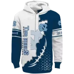 north carolina tar heels triangular pattern light blue white hoodie best selling