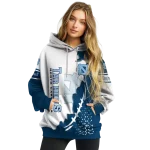 north carolina tar heels triangular pattern light blue white hoodie best selling