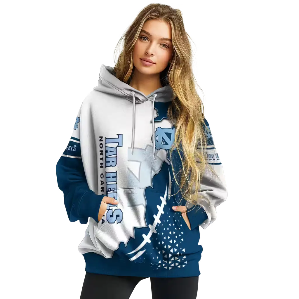 north carolina tar heels triangular pattern light blue white hoodie high quality north carolina tar heels triangular pattern light blue white hoodie high quality