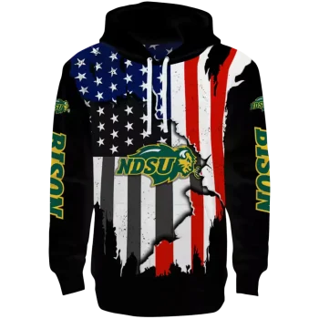 north dakota state bison american pride black hoodie best selling