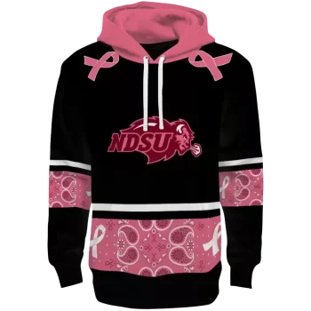 north dakota state bison awareness ribbon black pink hoodie best selling