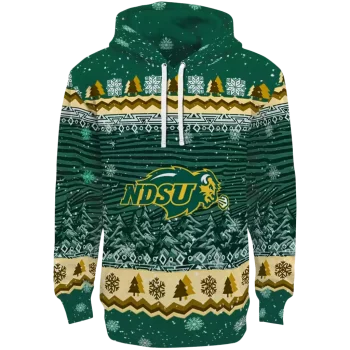 north dakota state bison christmas trees green hoodie best selling