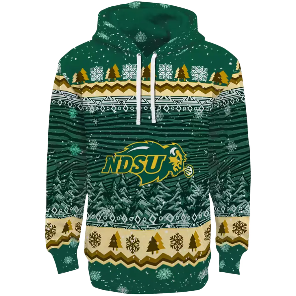 north dakota state bison christmas trees green hoodie best selling north dakota state bison christmas trees green hoodie best selling