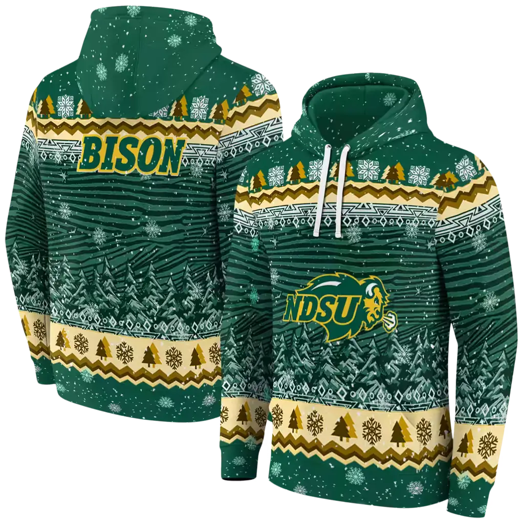 north dakota state bison christmas trees green hoodie fashion forward north dakota state bison christmas trees green hoodie fashion forward