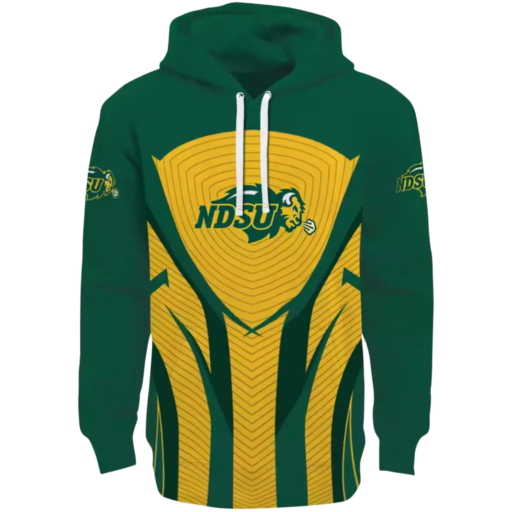 north dakota state bison concentric lines green black hoodie best selling north dakota state bison concentric lines green black hoodie best selling