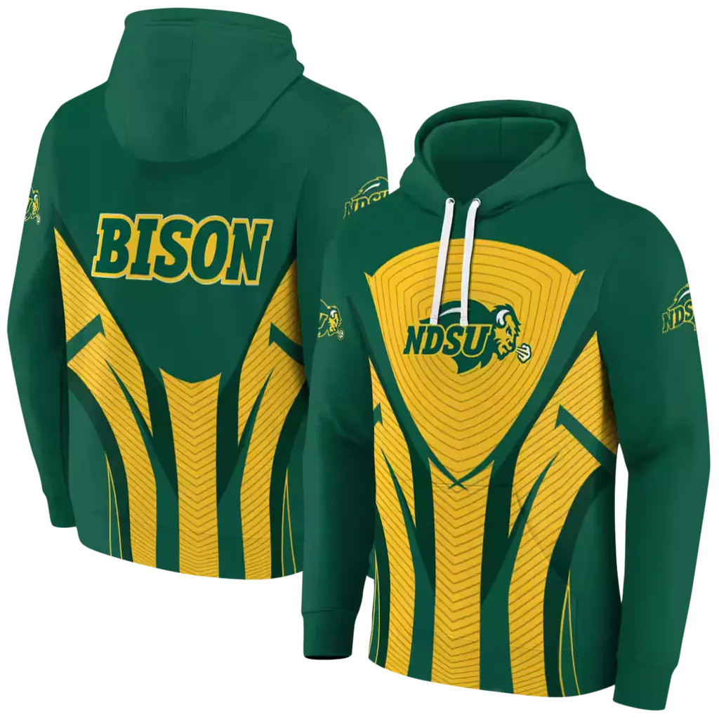 north dakota state bison concentric lines green black hoodie fashion forward north dakota state bison concentric lines green black hoodie fashion forward