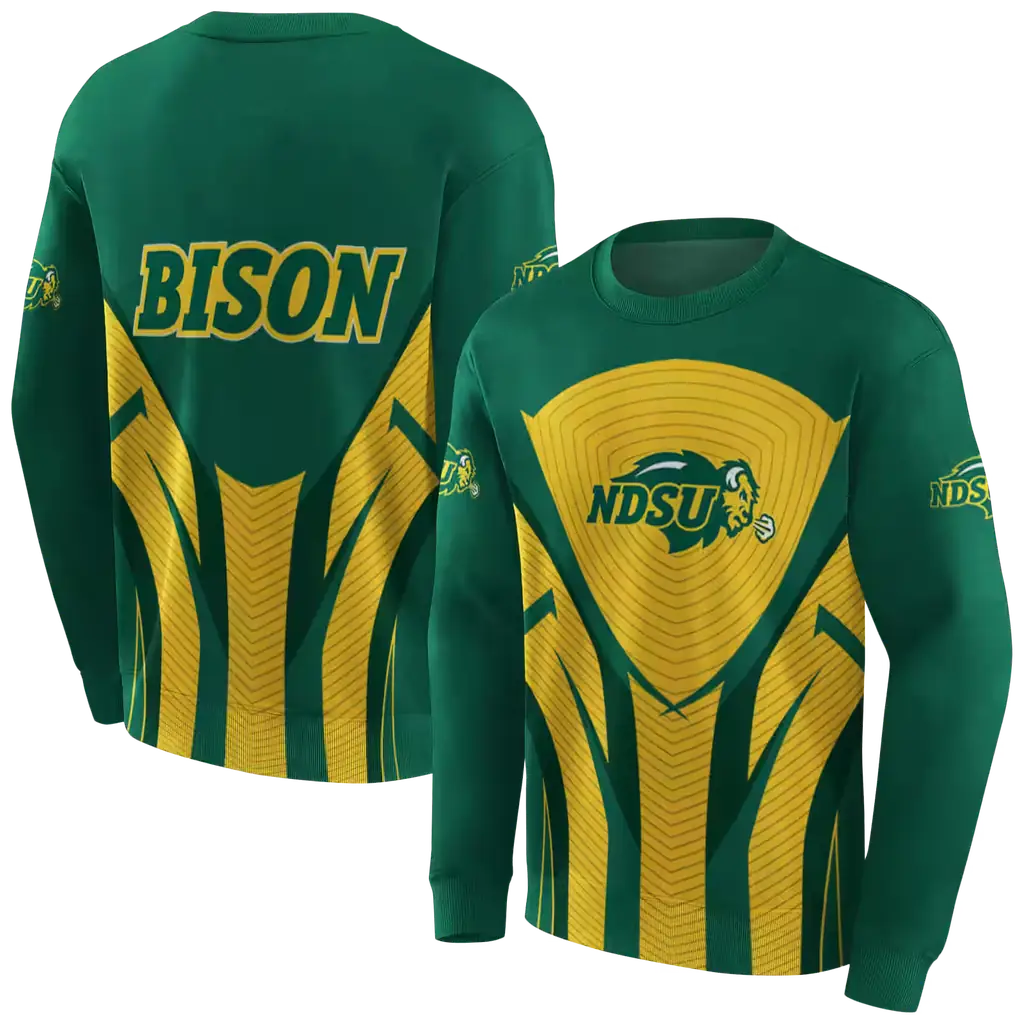 north dakota state bison concentric lines green black hoodie premium grade north dakota state bison concentric lines green black hoodie premium grade