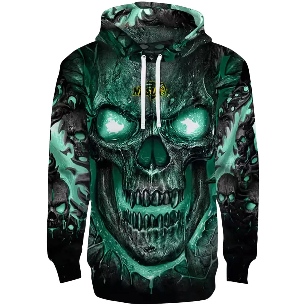 north dakota state bison demonic skull green black hoodie best selling north dakota state bison demonic skull green black hoodie best selling