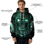 north dakota state bison demonic skull green black hoodie best selling