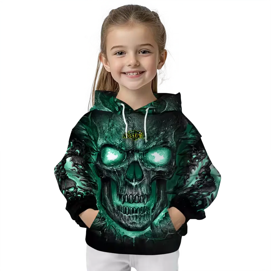 north dakota state bison demonic skull green black hoodie top rated north dakota state bison demonic skull green black hoodie top rated