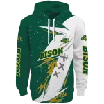 north dakota state bison dynamic slash green white hoodie best selling
