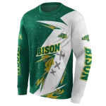 north dakota state bison dynamic slash green white hoodie best selling