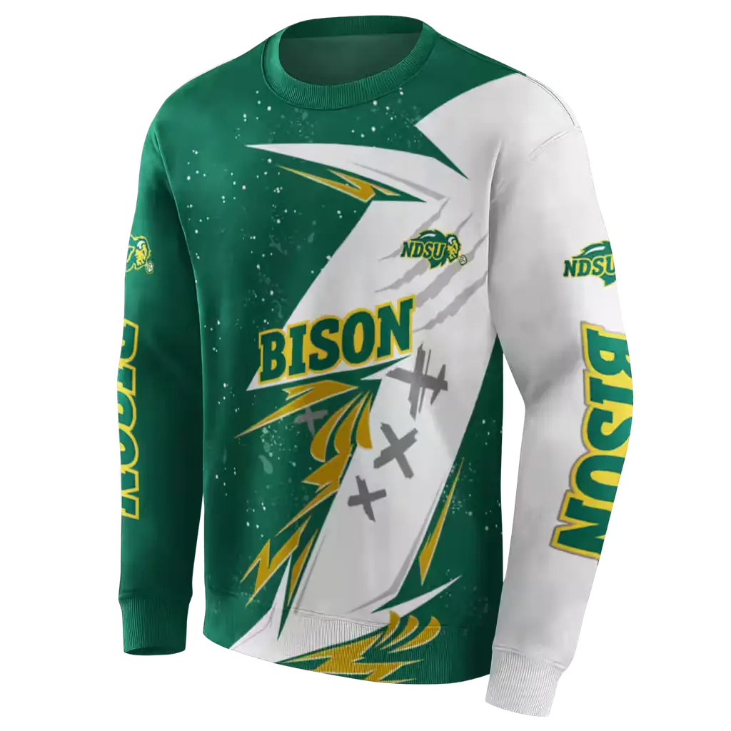 north dakota state bison dynamic slash green white hoodie new arrival north dakota state bison dynamic slash green white hoodie new arrival