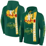 north dakota state bison football heartbeat green hoodie best selling