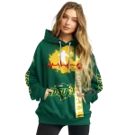 north dakota state bison football heartbeat green hoodie best selling
