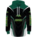 north dakota state bison futuristic pattern green black hoodie best selling