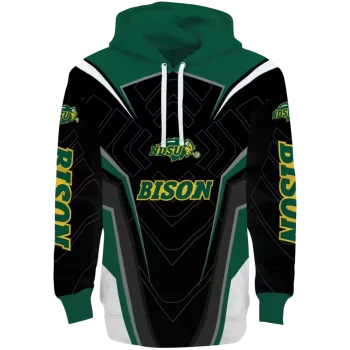 north dakota state bison futuristic pattern green black hoodie best selling