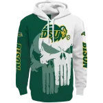north dakota state bison graphic punisher green white hoodie best selling