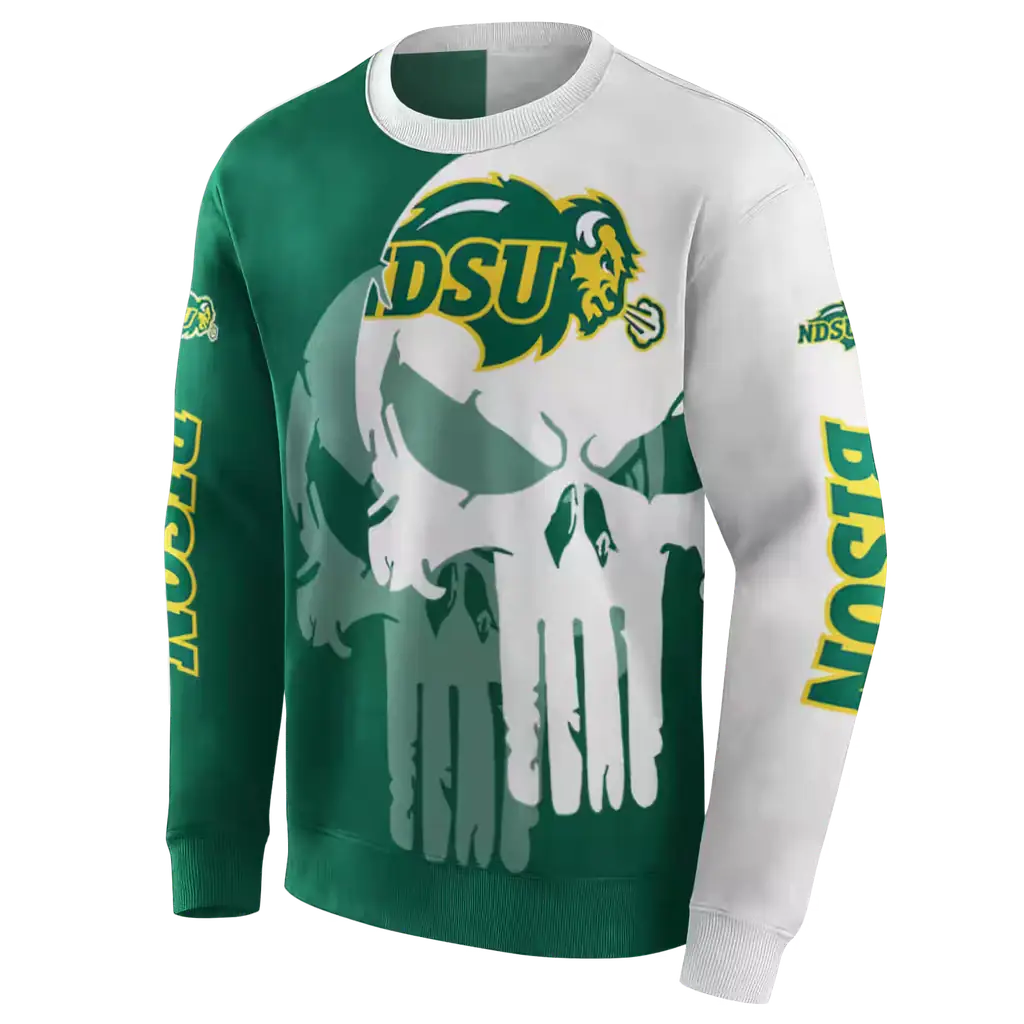 north dakota state bison graphic punisher green white hoodie new arrival north dakota state bison graphic punisher green white hoodie new arrival