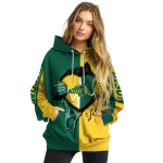 north dakota state bison heartbeat graphic green hoodie best selling